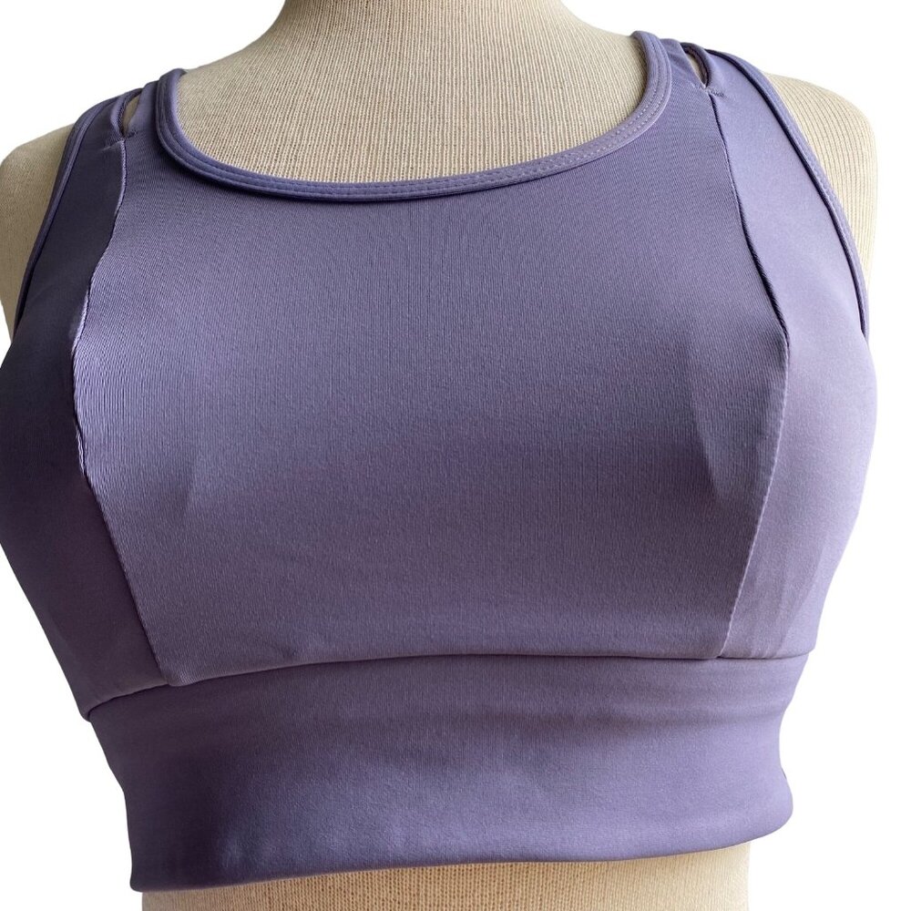 Apana Womens Padded Wireless Sports Bra Size Small Purple Athletic Longline - Picture 5 of 10